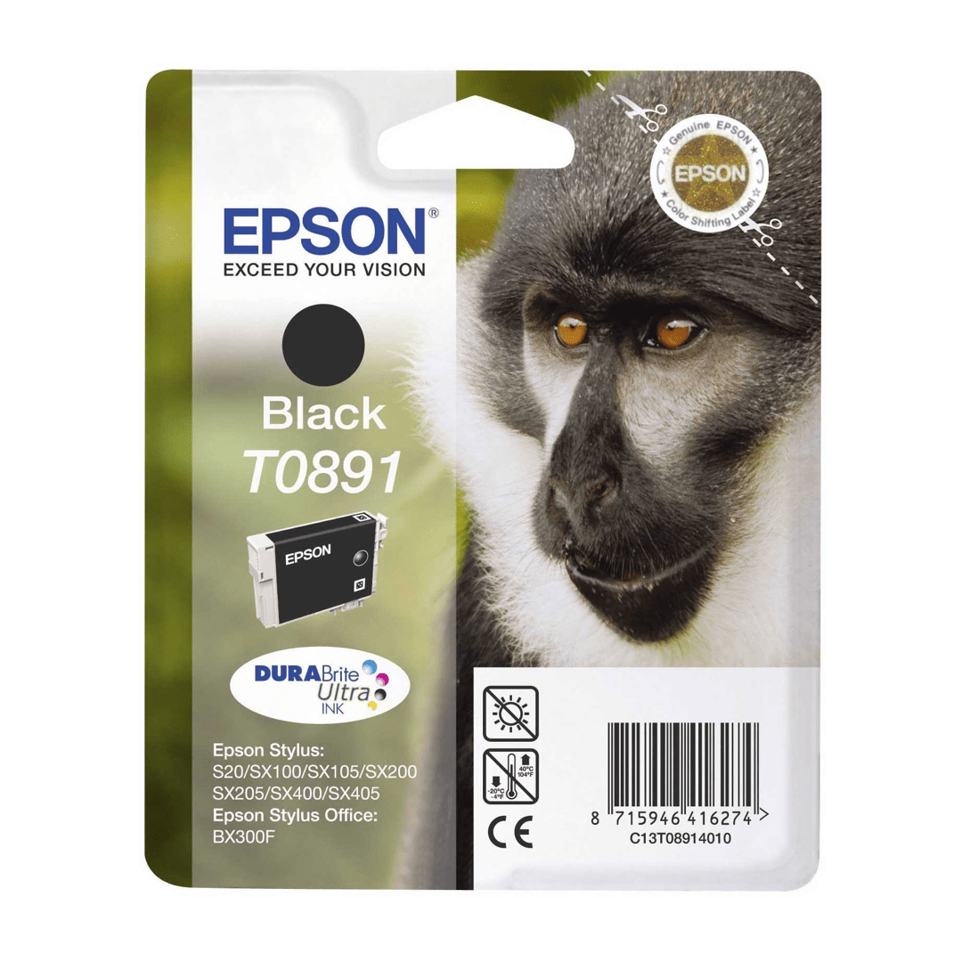 2503202669c46ac2c9329.png Tusz Epson T0891 do Stylus S20,SX-100/105/200/205 | 5,8ml | black - obrazek 1