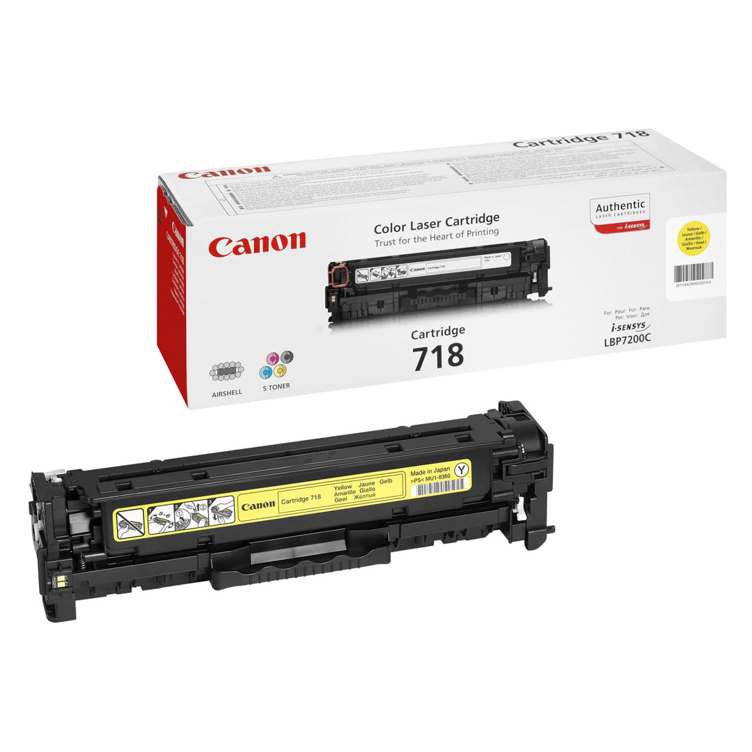 2503202669c46fe359581.png Toner Canon CRG718Y do LBP-7200/7210/7660/7680 | 2 900 str. | yellow - obrazek 1