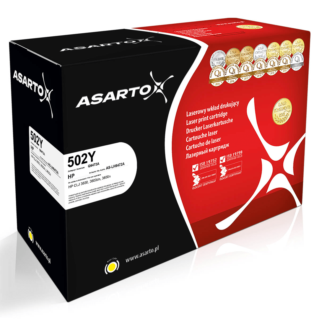 2603202669c47939451ad.png Toner Asarto do HP 502Y | Q6472A | 4000 str. | yellow - obrazek 1
