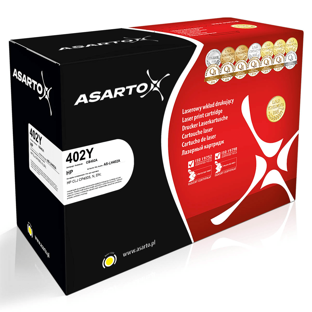 2603202669c479cf0c53a.png Toner Asarto do HP 402Y | CB402A | 7500 str. | yellow - obrazek 1
