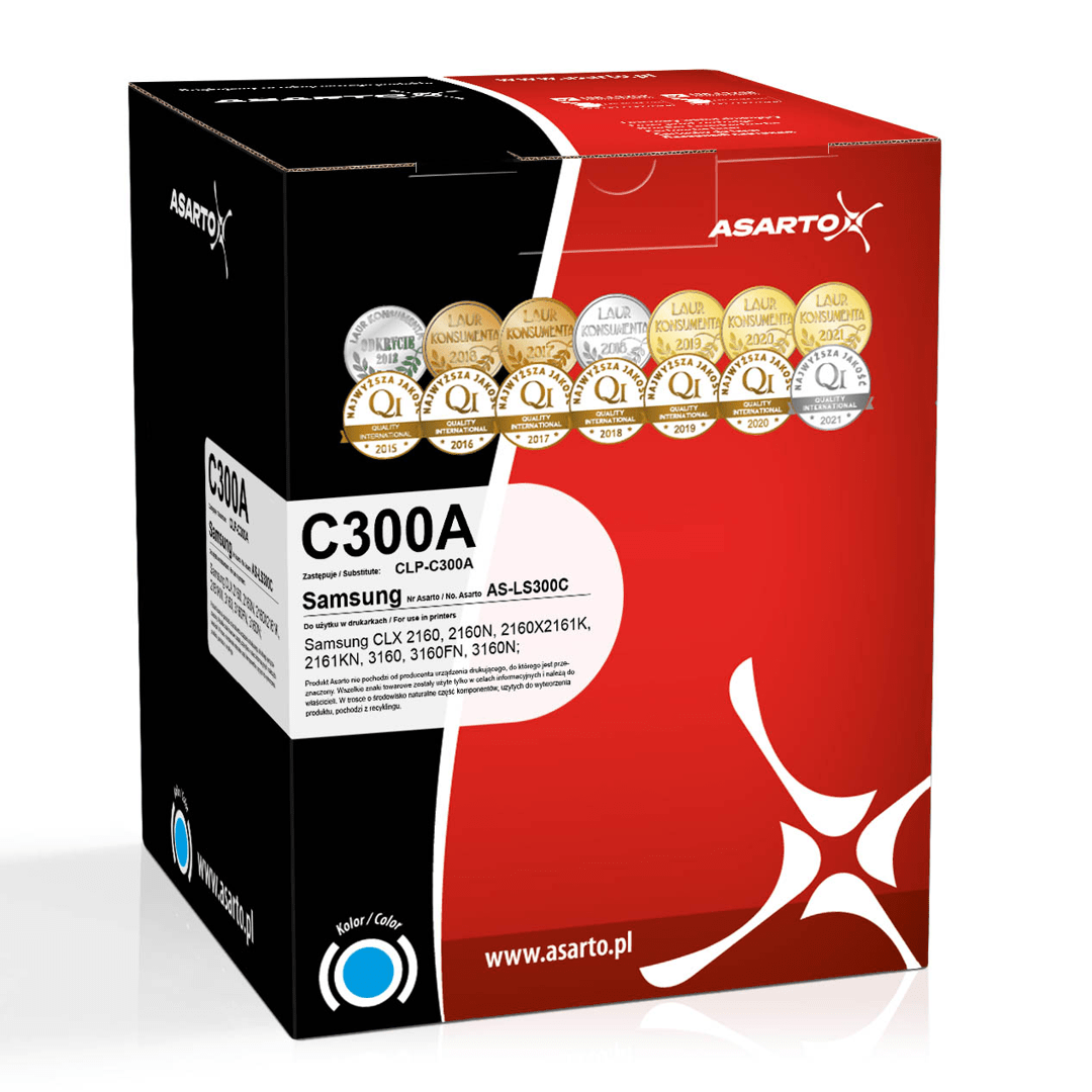 2603202669c47b73a64ce.png EOL Toner Asarto do Samsung C300A | CLP-C300A | 1000 str. | cyan - obrazek 1