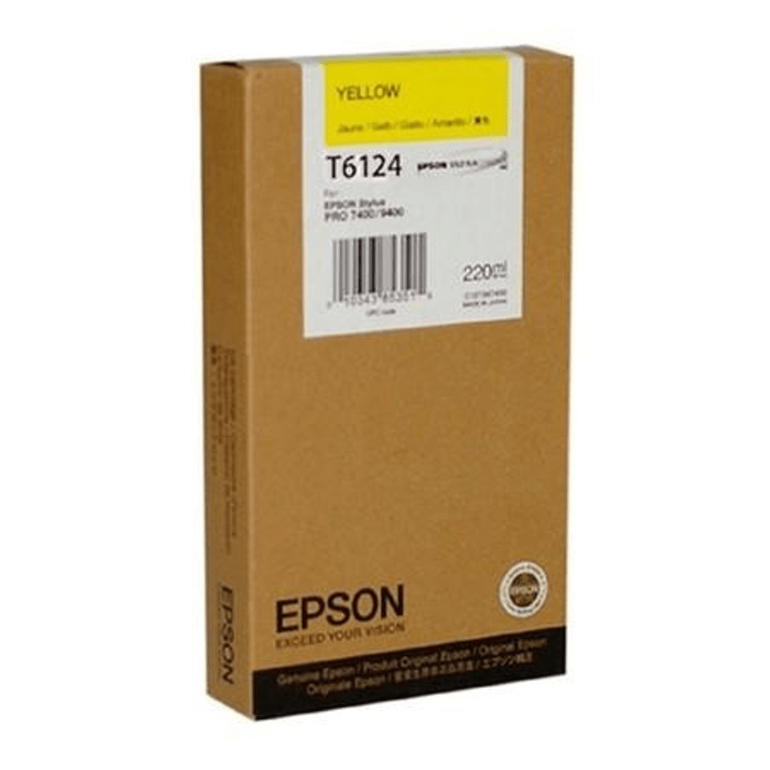 2603202669c49260df3b2.png Tusz Epson T6124 do Stylus Pro 7400/9400 | 220ml | yellow - obrazek 1