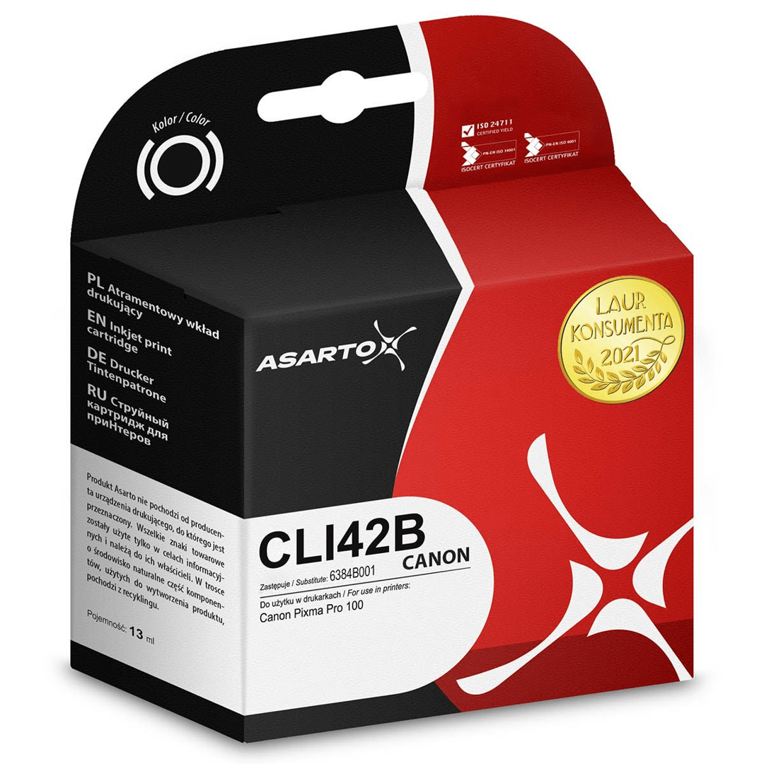 2603202669c493e253712.png Tusz Asarto do Canon CLI42B | 6384B001 | 900 str. | black - obrazek 1