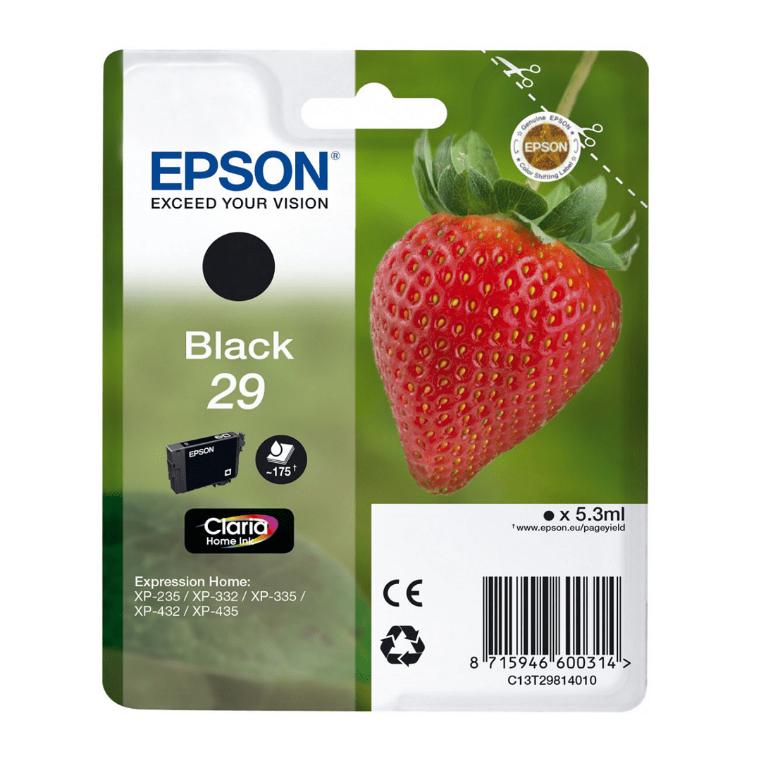 2603202669c4ae938af7f.png Tusz Epson T29 do XP-235/332/335/432 5,3 ml black - obrazek 1