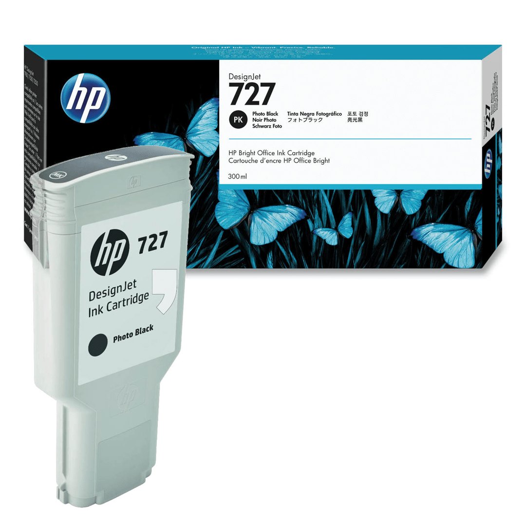 2603202669c4c2846cf9c.png Tusz HP 727 do Designjet T920/1500/2500 | 300ml | photo black - obrazek 1