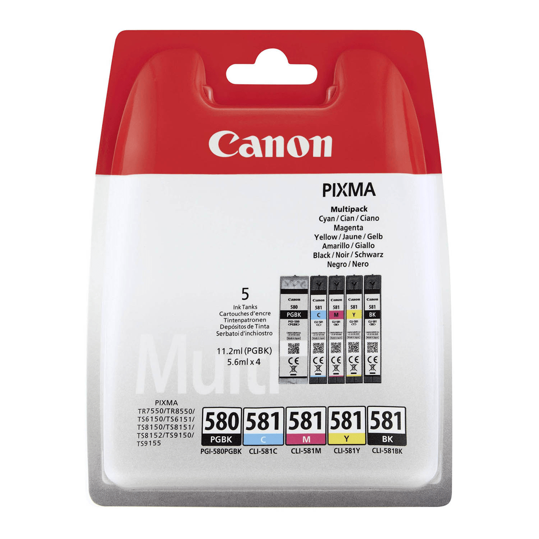 2603202669c4c8e0c062f.png Tusz Canon PGI-580PGBK/CLI-581 Pixma TR8550 |1 x 11,2ml + 4 x 5,6ml CMYK + PGBK - obrazek 1