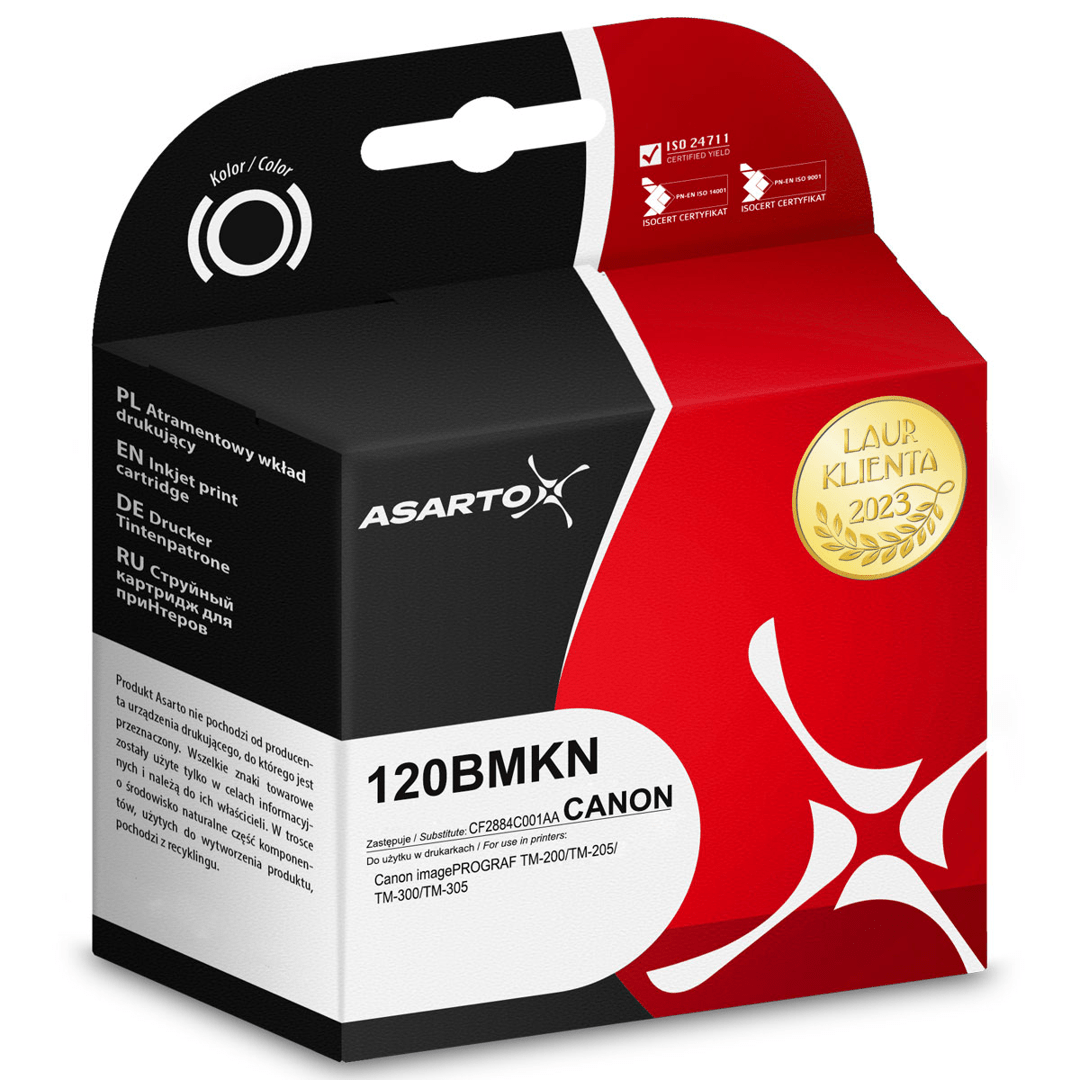 2603202669c500a283e2f.png Tusz Asarto do Canon 120BMKN | PFI120 | CF2884C001AA | 130 ml | black mat - obrazek 1