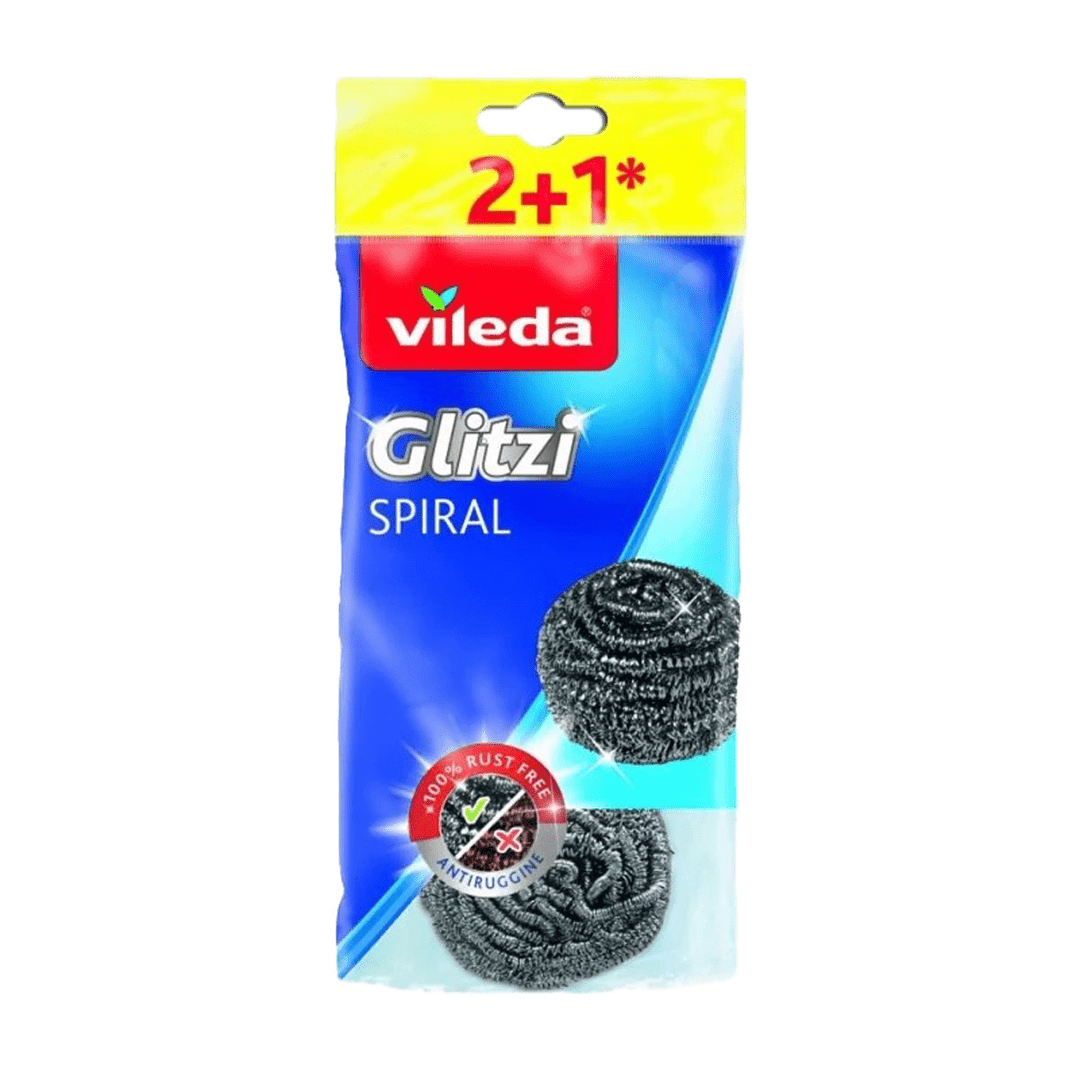 2603202669c5010da12cb.png Vileda zmywaki stalowe Glitzi Spiral INOX 3 szt. 160561 - obrazek 1