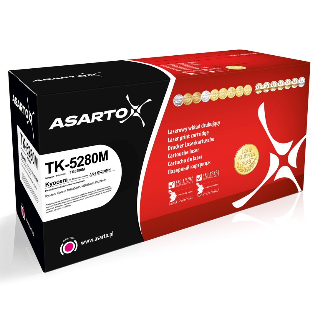 2603202669c50857f26bf.png Toner Asarto do Kyocera TK5280M | TK-5280M | 11000 str. | magenta - obrazek 1