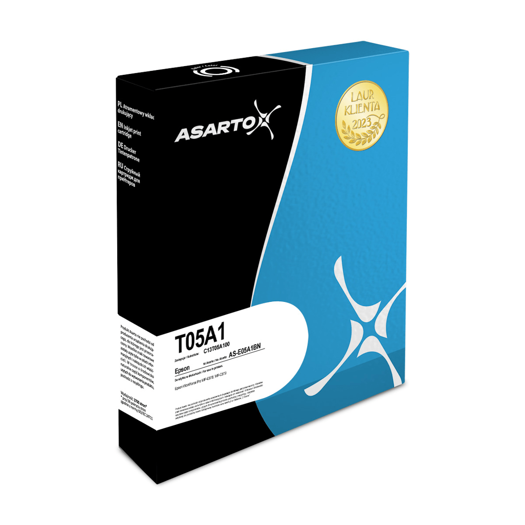 2603202669c5085ea82ff.png Tusz Asarto do Epson T05A1 | C13T05A100 | 20000 str. | black - obrazek 1
