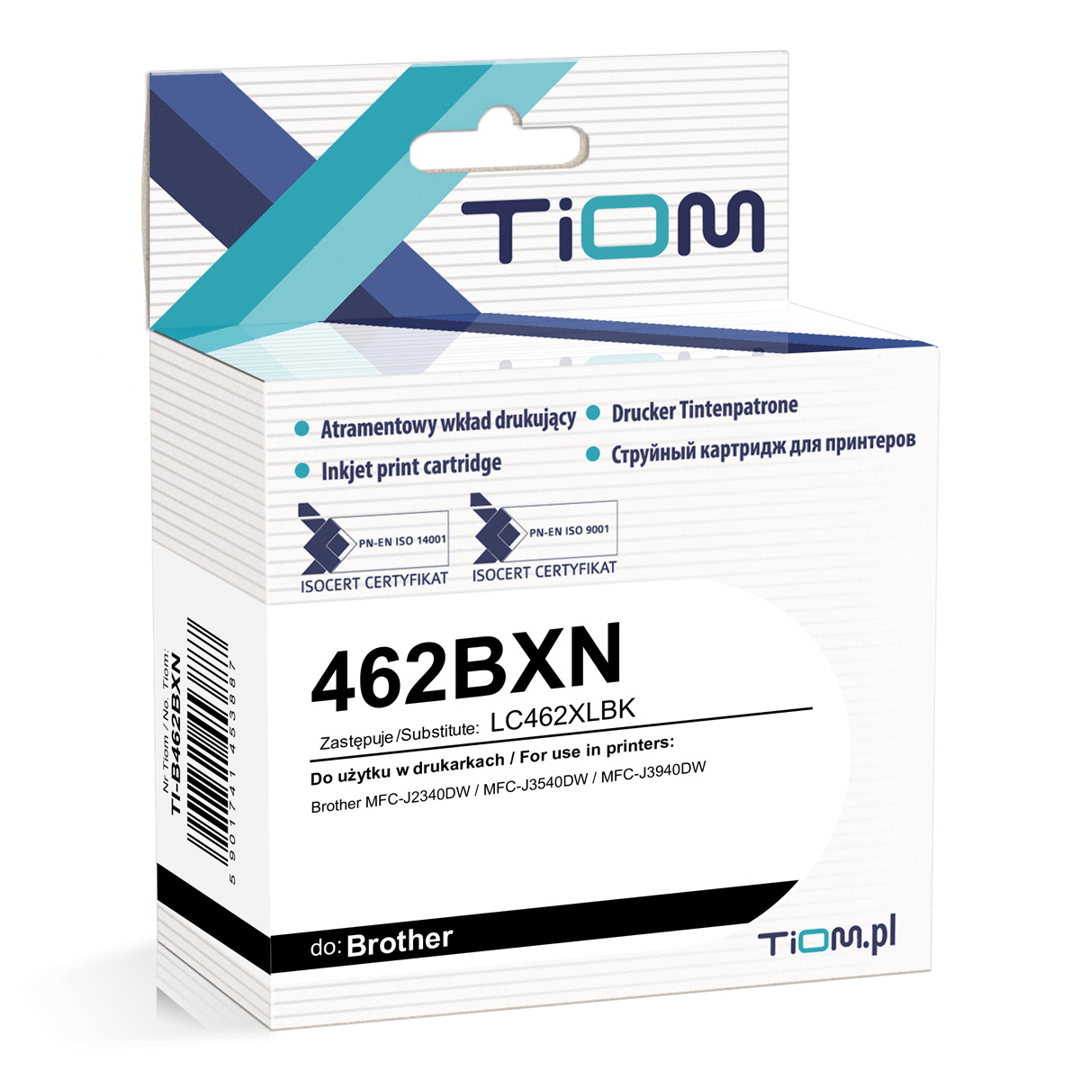 2603202669c50e2979655.png Tusz Tiom do Brother 462BXN | LC462XLBK | 3000 str. | black - obrazek 1