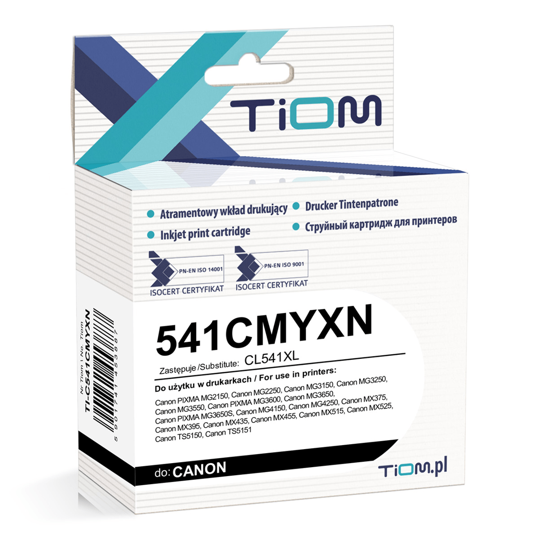 2603202669c516386f895.png Tusz Tiom do Canon 541CMYXN | 5226B001 | CL541XL | 520 str. | kolor - obrazek 1