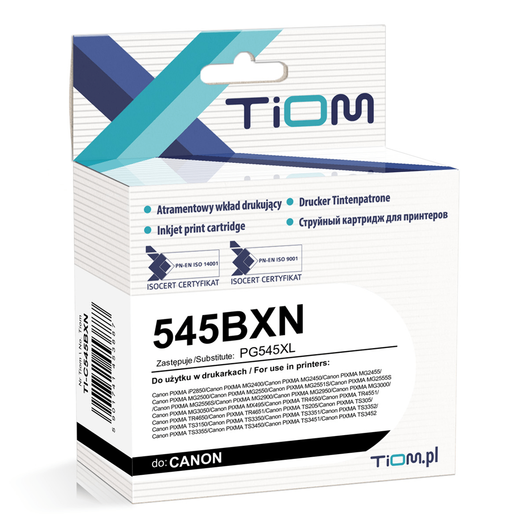 2603202669c5163cc758e.png Tusz Tiom do Canon 545BXN | 8286B001 | PG545XL | 420 str. | black - obrazek 1