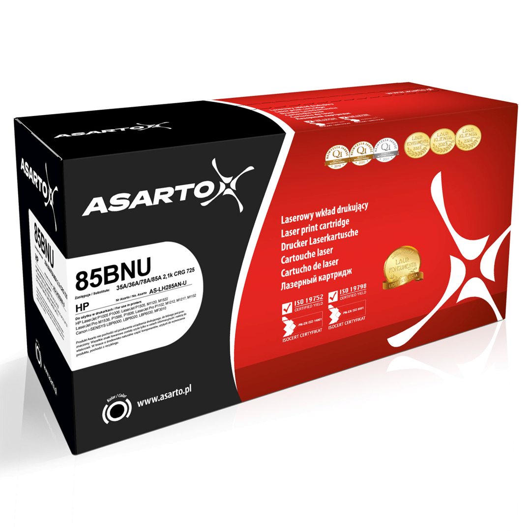 2603202669c5170463c51.png Toner Asarto do HP 85BNU | 35A/36A/78A/85A CRG 725 | 2100 str. | black - obrazek 1