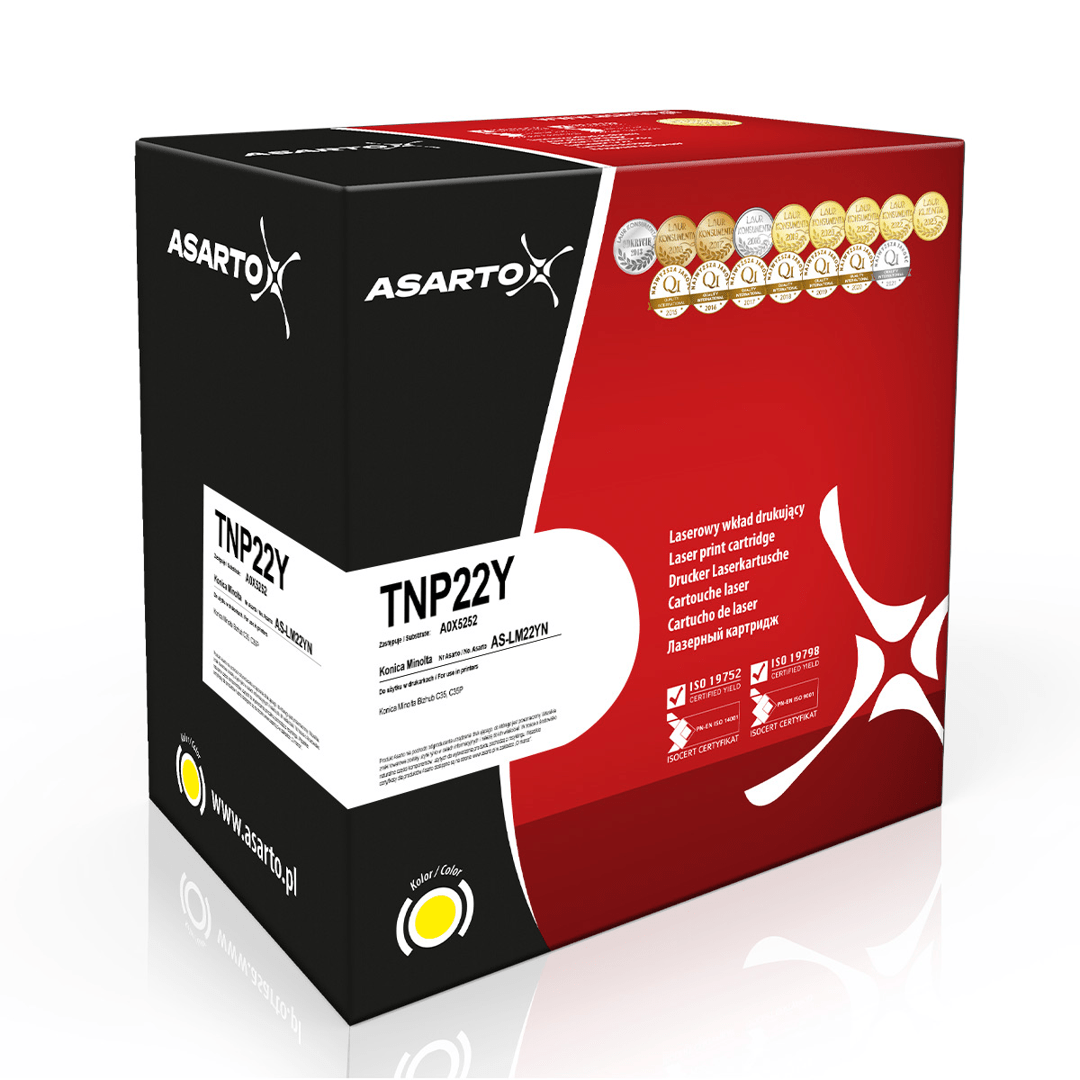 0104202669cd06bc0ab7c.png Toner Asarto do Konica-Minolta TNP22Y | A0X5252 | 6000 str. | yellow - obrazek 1