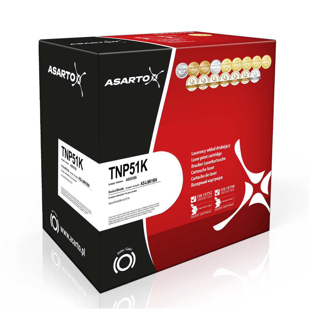0104202669cd06bfb9c6c.png Toner Asarto do Konica-Minolta TNP51K | A0X5155 | 5000 str. | black - obrazek 1